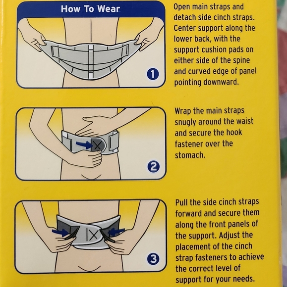 Stabilizing Back Support Back Support Cushion Pads Size S-M Futuro - Picture 4 of 12